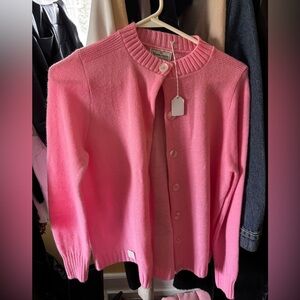 Vintage Mint Condition Bubblegum Pink Yorkshire Acrylic Cardigan